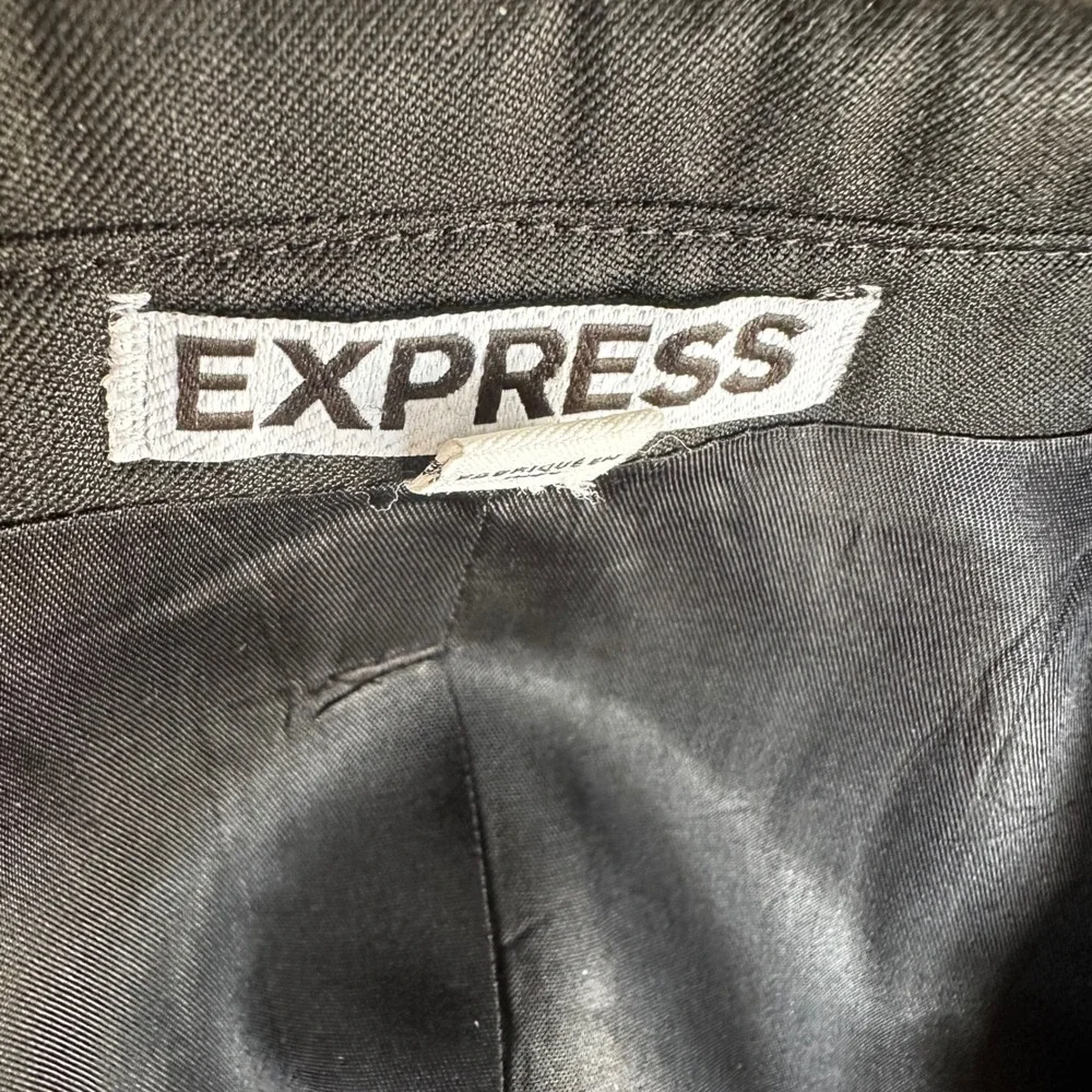 Express Blazer Jacket Innovator Skinny Fit Black Wool Blend Two Button Mens 40 R